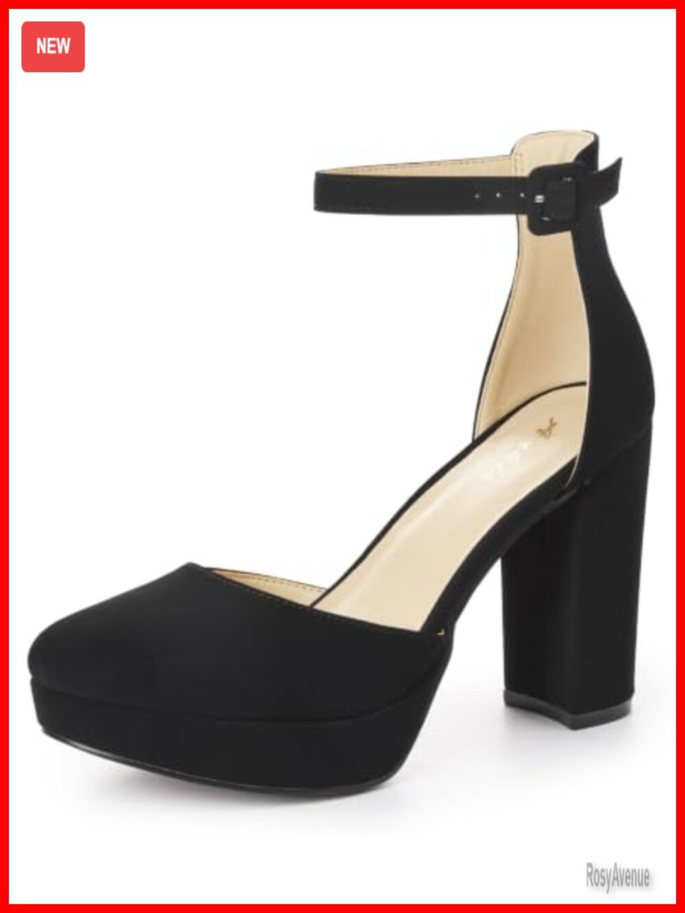 Platform Closed Toe Heels Round Toe 4in Chunky Block Pumps